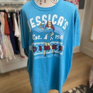Disney Jessica Rabbit Diner Blue T-Shirt